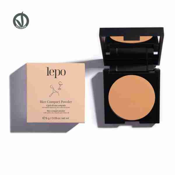 RICE COMPACT POWDER Cipria di riso compatta con amido nativo di riso e olio di cotone