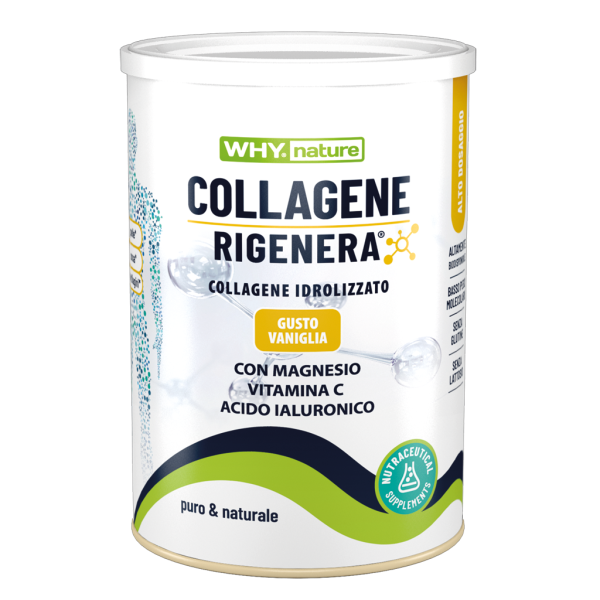 Whynature Collagene Rigenera Vaniglia, integratore per pelle e articolazioni, confezione da 333 g
