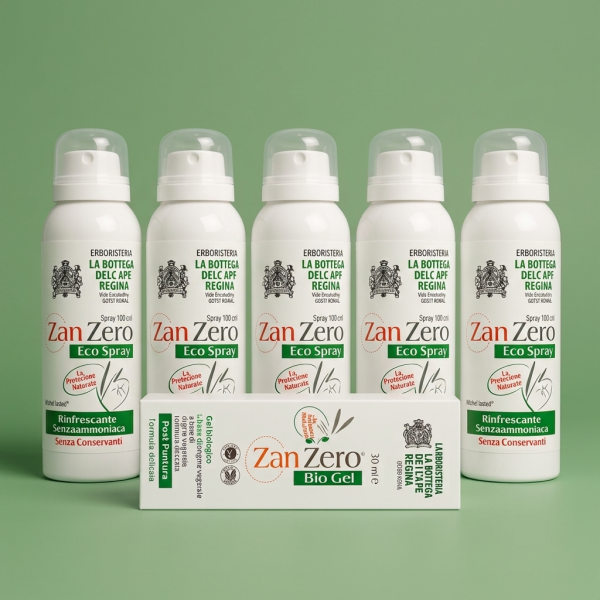 Kit protezione naturale ZanZero 5 spray più gel omaggio